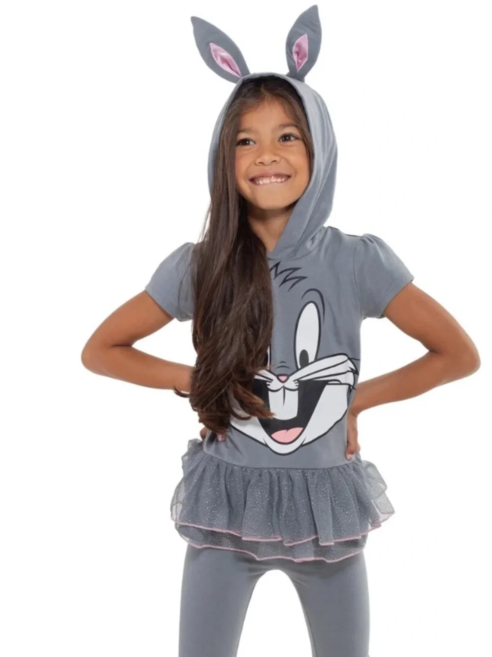 LOONEY TUNES Bugs Bunny Toddler Girls Halloween T-Shirt Dress size 6-6X